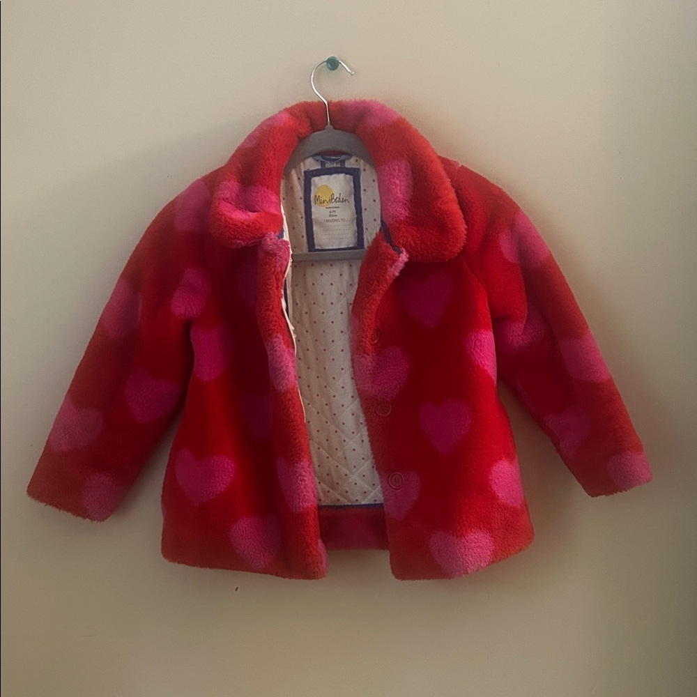 Mini Boden Red and Pink Puffer Jackets